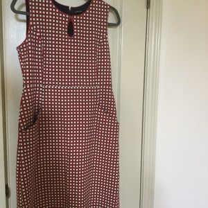 Lands End sleeveless ponte sheath dress sz 10